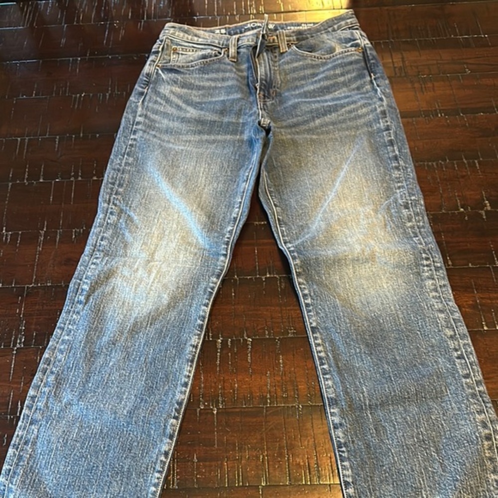J. Crew Blue Boyfriend Jeans with Vintage Wash‎